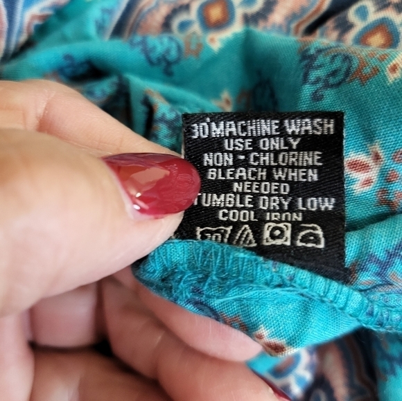 NWT Tolani Collection  small Geneva Teal tunic vneck - Picture 4 of 16